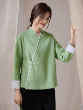 Vintage Ethnic Style  Solid Zen Tea Jacket